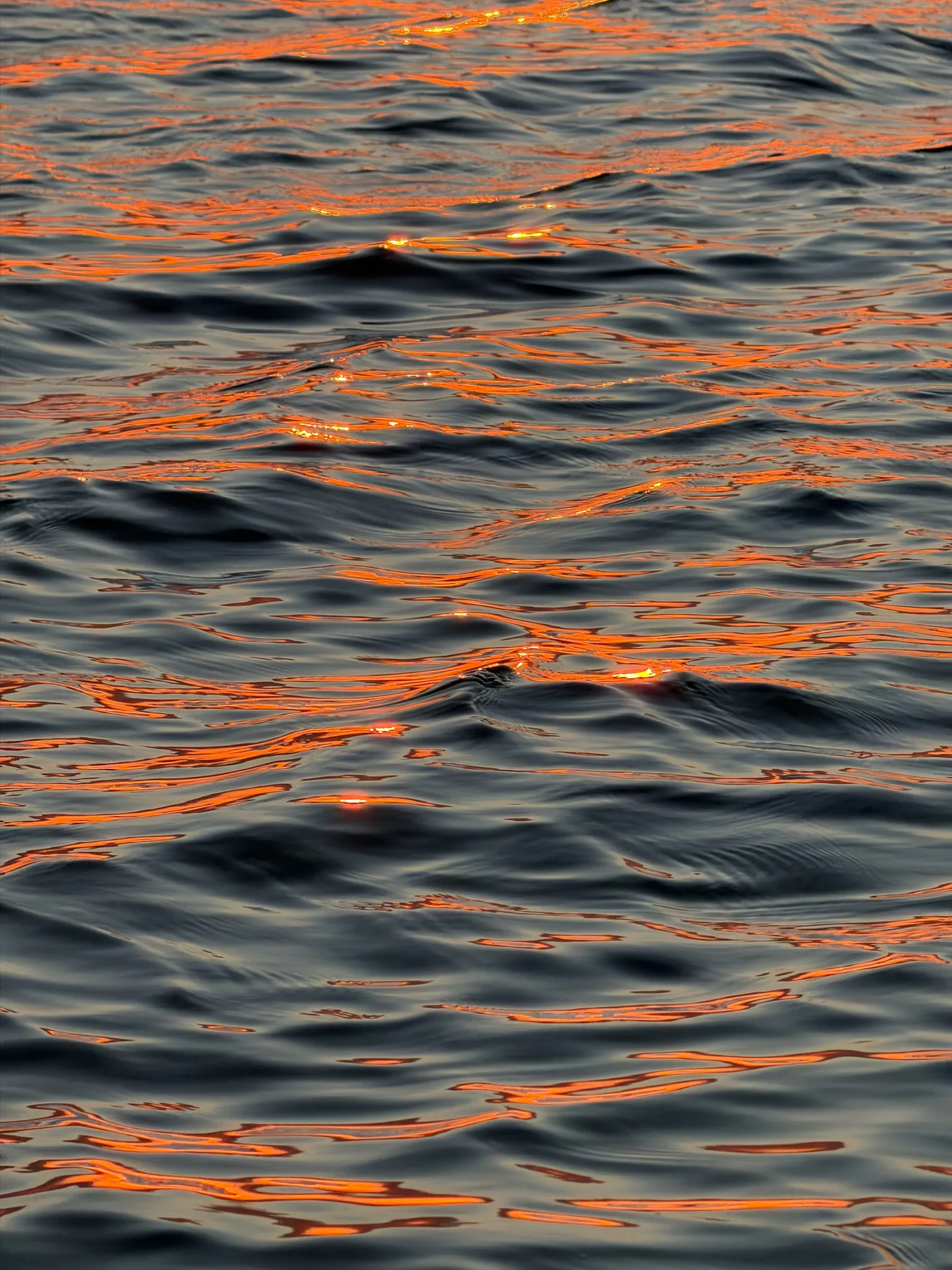 Sunset light on the water